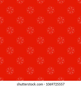 Seamless starry geometric background. Simple abstract snowflakes - christmas  vector  pattern. 