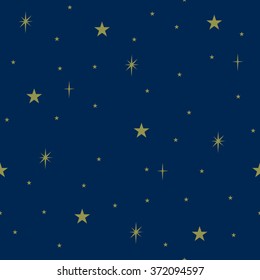 Seamless Starry Night Sky Pattern Stock Vector (Royalty Free) 372094597