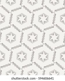 Seamless stars lined geometric pattern. Hipster fashion ornament.