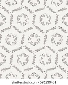 Seamless stars lined geometric pattern. Hipster fashion ornament.