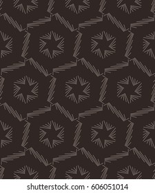 Seamless stars lined geometric pattern. Hipster fashion ornament.