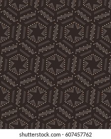 Seamless stars lined geometric pattern. Hipster fashion ornament.