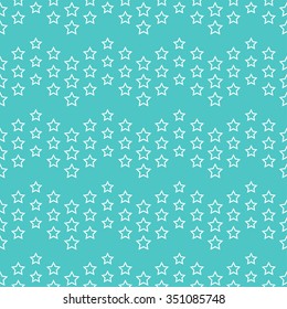 Seamless stars Pattern. Seamless beads pattern. Abstract Vector Background. Garlands of stars. Christmas Pattern. New year turquoise background. Geometric Pattern. Wavy backdrop.Vector Regular Texture