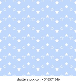 Seamless stars pattern. Garlands of stars. Abstract Vector Background. Seamless Christmas Pattern. New year blue background. Zigzag Pattern. Geometric Pattern. Wavy backdrop. Vector Regular Texture.