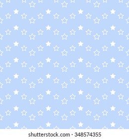 Seamless stars pattern. Garlands of stars. Abstract Vector Background. Seamless Christmas Pattern. New year blue background. Zigzag Pattern. Geometric Pattern. Wavy backdrop. Vector Regular Texture.