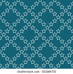 Seamless stars pattern. Garlands of stars. Abstract Vector Background. Seamless Christmas Pattern. New year turquoise background. Zigzag Pattern.Geometric Pattern. Wavy backdrop.Vector Regular Texture