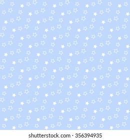 Seamless stars pattern. Garlands of stars. Beads wavy pattern. Zigzag pattern. Abstract Vector Background. Christmas Pattern. New year blue background. Geometric Pattern. Vector Regular Texture
