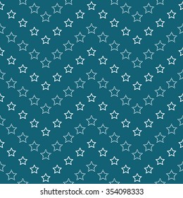 Seamless stars pattern. Garlands of stars. Seamless circle pattern. Beads Zigzag pattern. Abstract Background.Christmas Pattern. New year turquoise background.Geometric Pattern.Vector Regular Texture