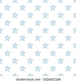 Seamless stars pattern. Hand drawn stars pattern. Vector illustration.
