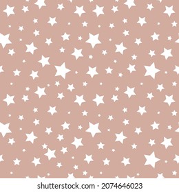 Seamless stars pattern. Vector background.
