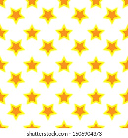 Seamless stars pattern vector illustration on white