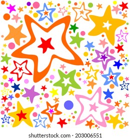 Seamless stars pattern. Vector Illustration 