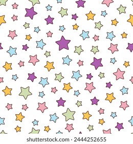 Seamless stars pattern. Vector illustration