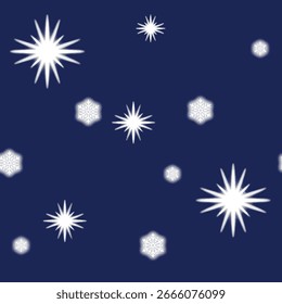 Seamless stars pattern vector space background minimalistic design
