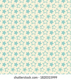 Seamless stars vector pattern in cartoon style. Use for wallpapers, nursery room decoration, bedding, baby blankets and wrapping papers.