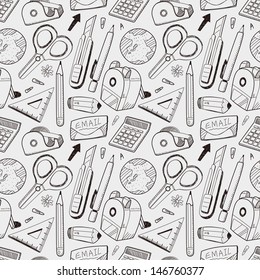 seamless stationery pattern background