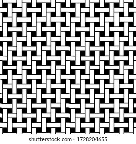 Seamless stencil random weave line pattern, vector