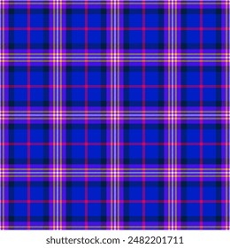 Seamless Stewart tartan plaid pattern. Christmas and New Year pixel check vector in red, blue, green, yellow, black, white for gift paper, tablecloth, other modern winter textile print,EPS 10.