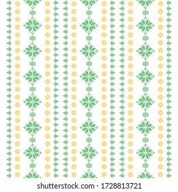 Patrón de puntos impecables en el diseño de bordados para la decoración de la pared de la sala de estar.