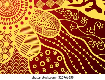 seamless stock vector floral doodle pattern