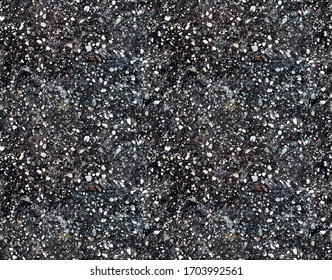 Seamless stone background, realistic asphalt texture vector