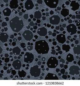 Seamless stone camouflage on a background of square suns.