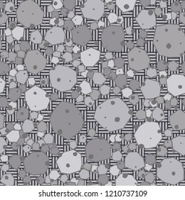 Seamless stone camouflage on a checkered background.
