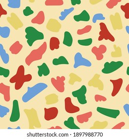 Seamless stone pattern in different shapes. Vector illustration. 