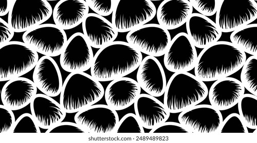 Seamless Stone Paving Vector. Pebble and Shingle Beach Wallpaper for Interiors.