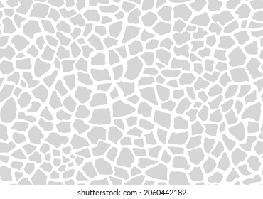 Seamless stone wall pattern print design. White and light gray artwork background. Vector illustration