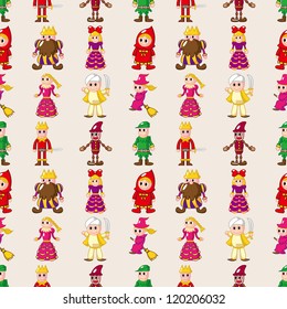 seamless story people pattern,cartoon vector illustration