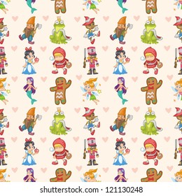 seamless story people pattern,cartoon vector illustration