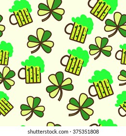 Seamless St.Patrick's day background. illustration