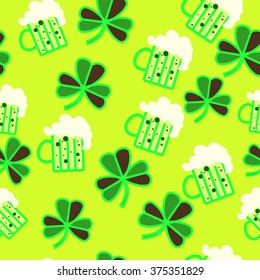 Seamless St.Patrick's day background. illustration