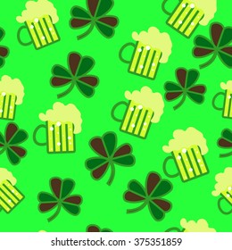 Seamless St.Patrick's day background. illustration