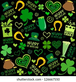 Seamless St.Patrick's day background. vector illustration