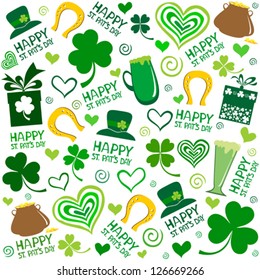 Seamless St.Patrick's day background. vector illustration