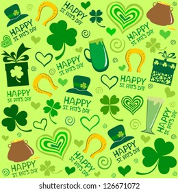 Seamless St.Patrick's day background. vector illustration