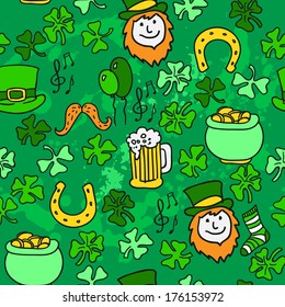 Seamless St.Patrick's day background. vector illustration