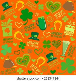 Seamless St.Patrick's day background. vector illustration