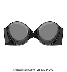 seamless strapless bra cartoon. underwire bandeau, convertible up, adhesive backless seamless strapless bra sign. isolated symbol vector illustration