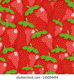 Seamless with strawberries