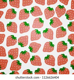 Seamless strawberry background