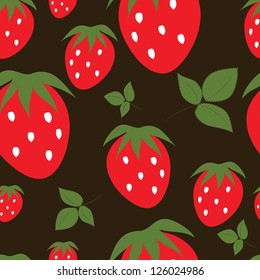 Seamless strawberry background