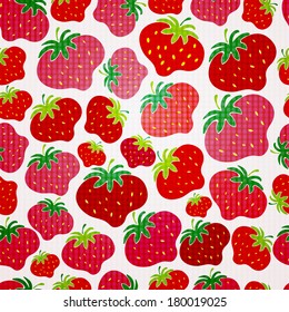 Seamless strawberry background pattern
