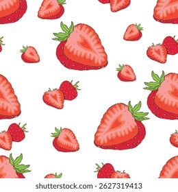 Nahtlose Erdbeere Frucht Illustration Vektor