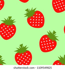 Seamless Strawberry geometric pattern, vector illustration. Design backgrounds for invitation, brochure and promotion template