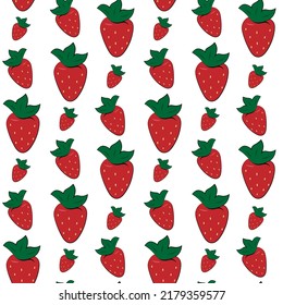 Seamless strawberry pattern  background template vector
