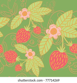 seamless strawberry pattern design
