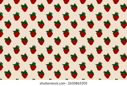 Padrão de morango sem costura. Perfeito para têxteis, papel digital, embalagens e fundos encantadores. Adiciona um toque doce e fresco a qualquer design!